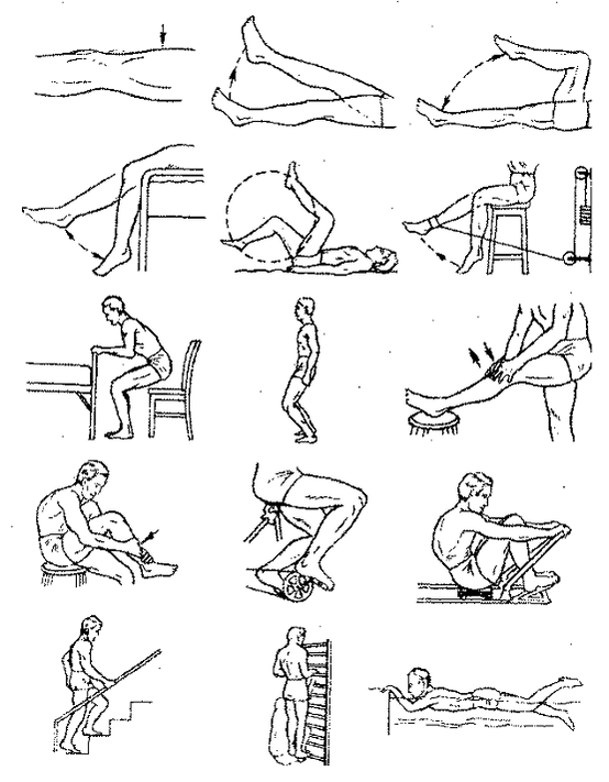 Knee joint therapy exercises