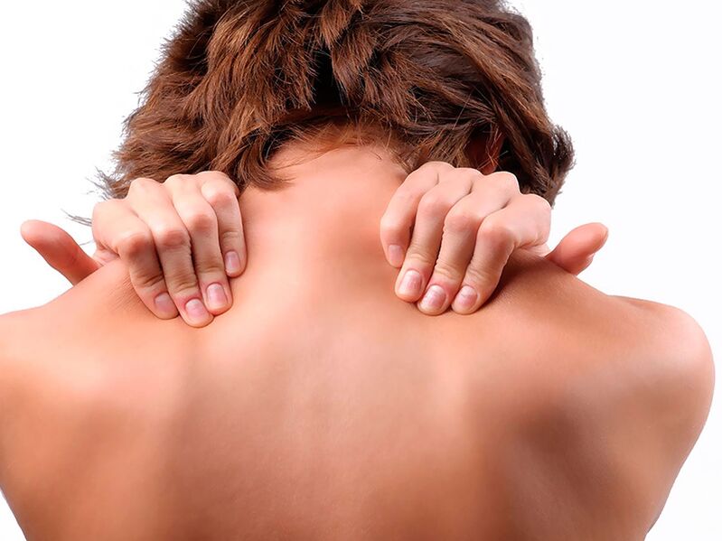 Suffering from cervical osteochondrosis and tight neck muscles